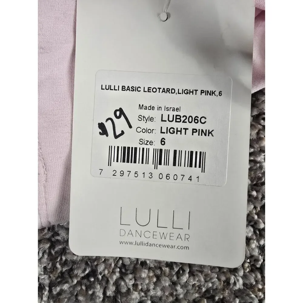 Lulli Dancewear Girls Sz 6 Sleeveless Ballet Leotard Light Pink NEW